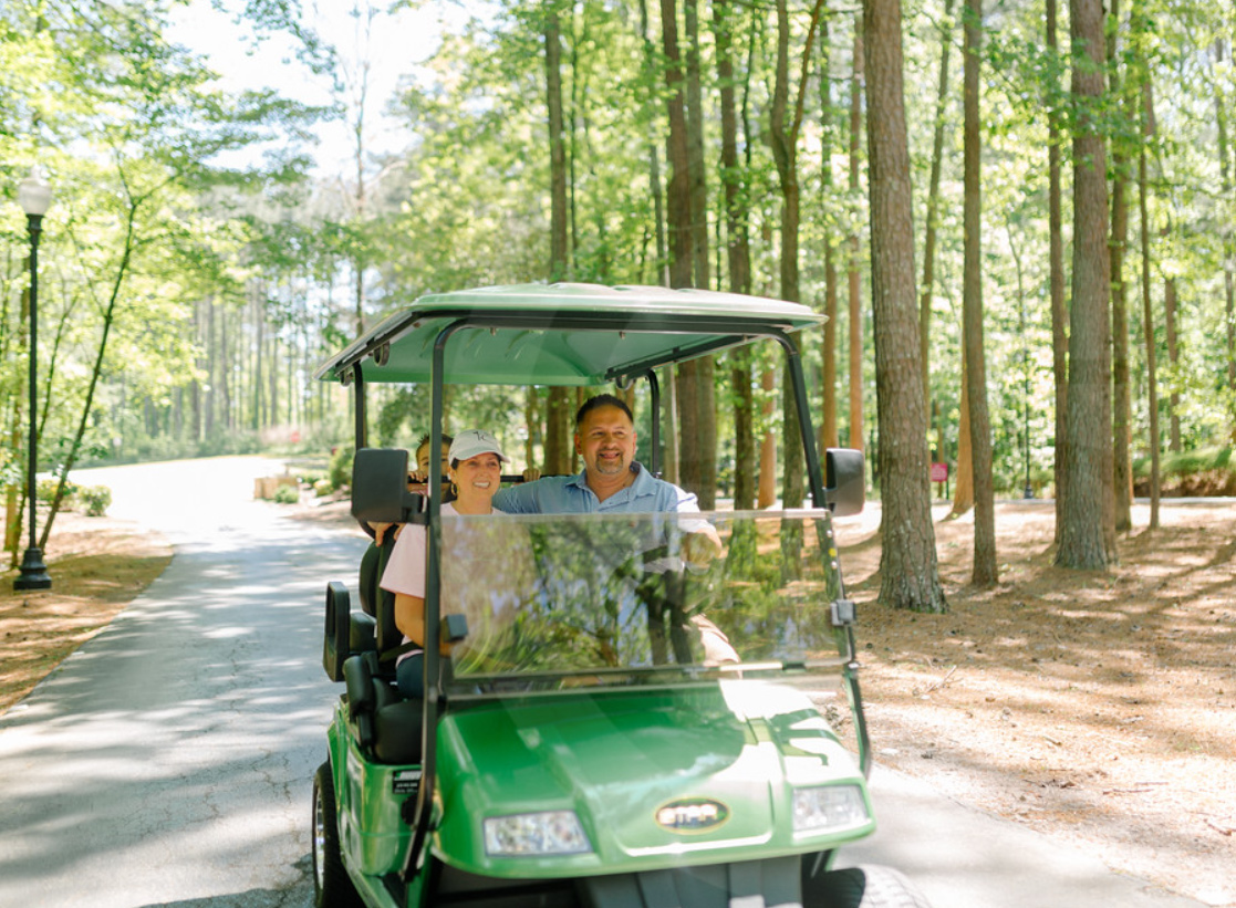 Navigate Peachtree City’s sports destinations with ease and charm on our extensive golf cart paths.